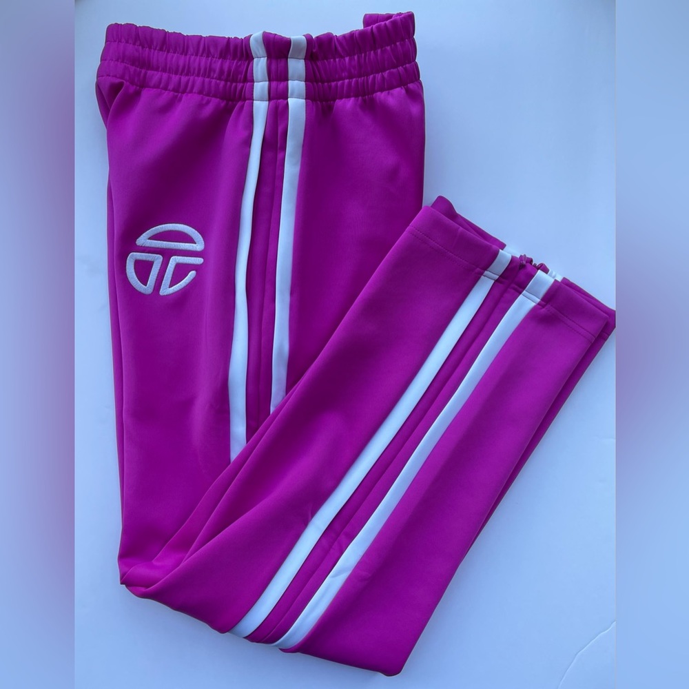 Telfar Track Pants in Azalea Full Leg Zip